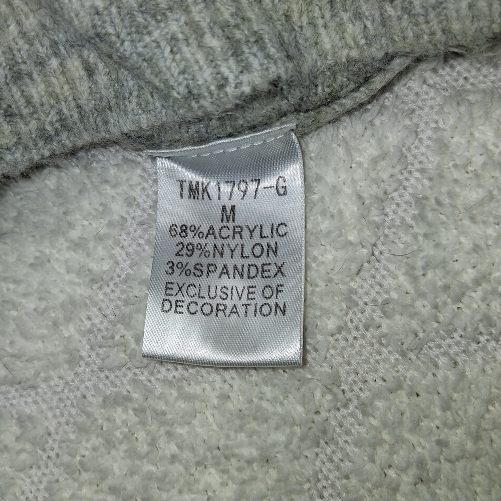 THML Gray Sweater with Patterned Ruffle Sleeves - Picture 6 of 7